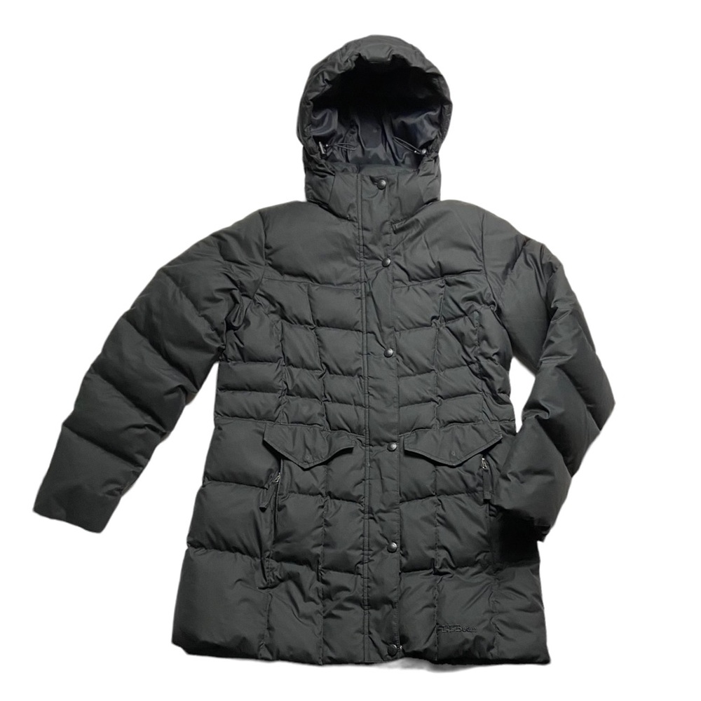 LL Bean Black Down Parka